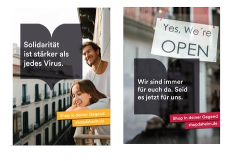 Zwei Motive der Marketing-Kommunikation für shopdaheim